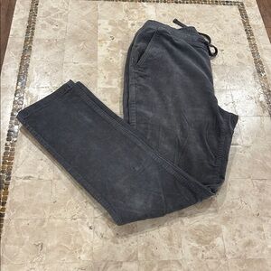 Katin PIPELINE CORDUROY PANT Elastic Drawstring Waist Charcoal Gray Mens Size M